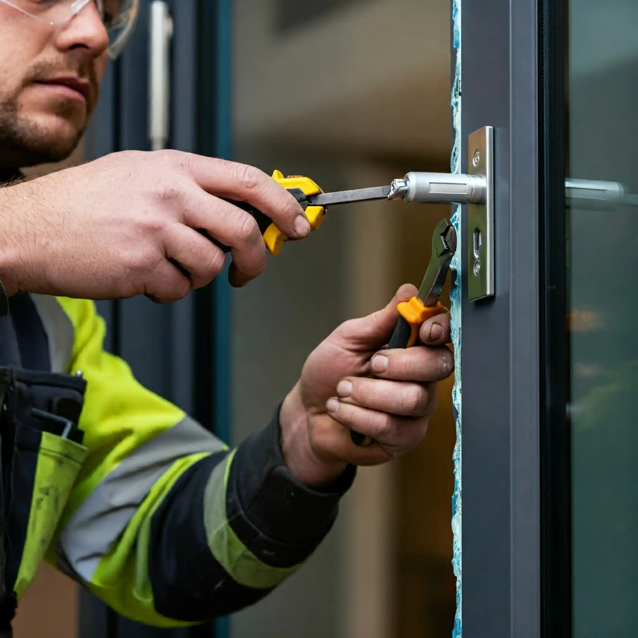Aluminium and glass door repair services in Langdon Park